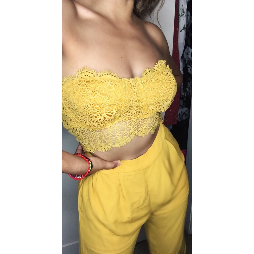 Yellow lace jumpsuit